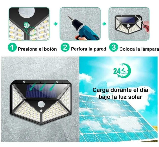 LAMPARA LED SOLAR BK-100