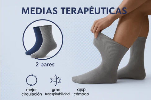 💙🦶 Pack Bienestar: 2 Pares de Medias Terapéuticas