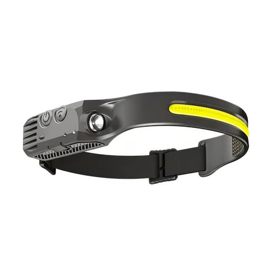 Linterna Frontal LED con Sensor de Movimiento – Recargable y Ajustable