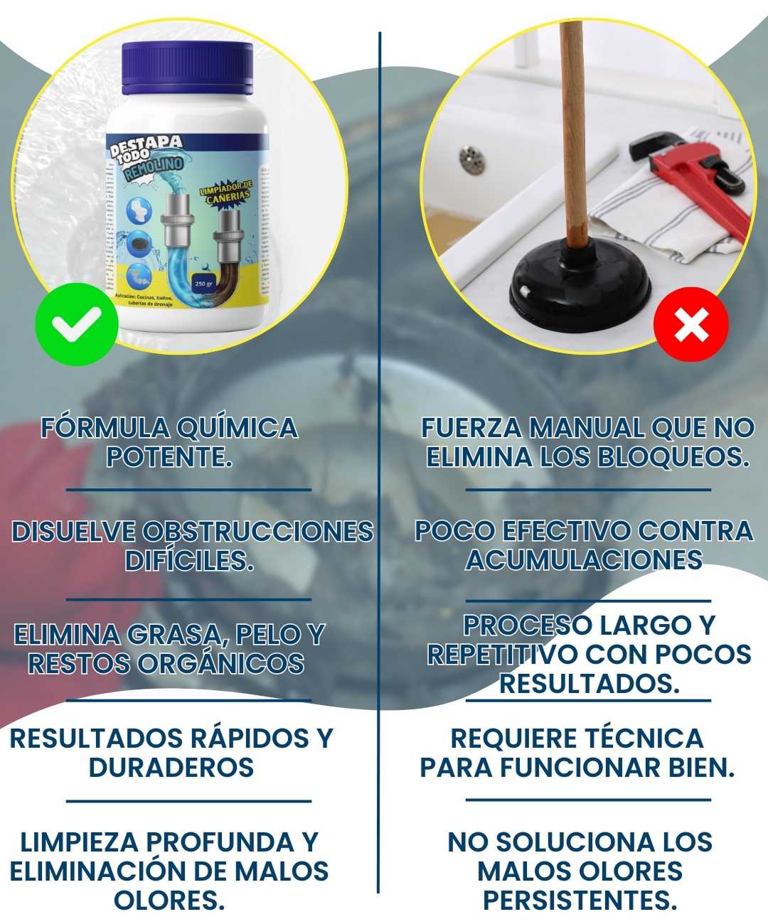 WILD TORNADO Destapador Pro+ limpia y destapa en profundidad